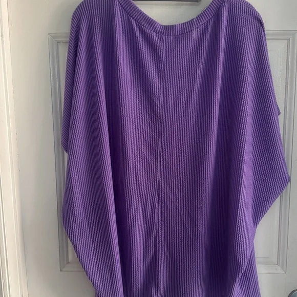 ANDREE BY UNIT V-Neck Purple Tunic Top - Picture 4 of 4